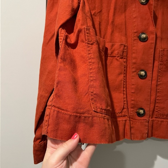 Madewell Women's Orange Chore Coat - Size Medium - Picture 4 of 8